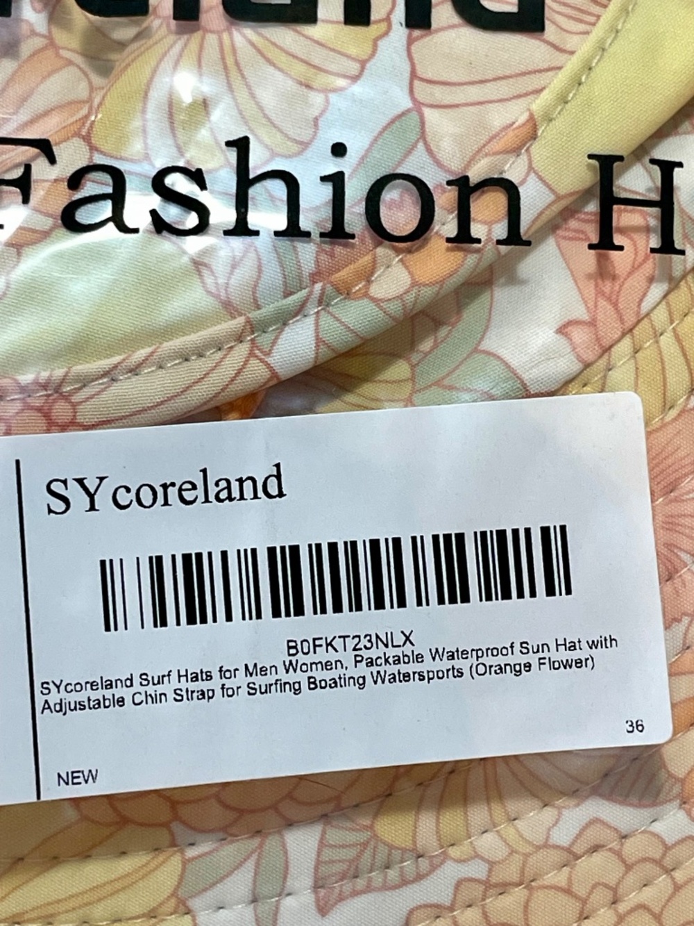 SYcoreland Floral Wide Brim Sun Hat Packable Waterproof Adjustable NWT - Picture 3 of 5